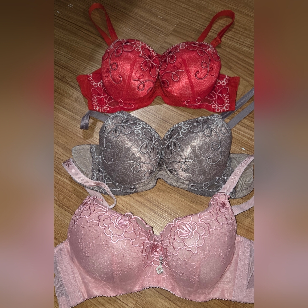 Womens 3 Pack Super Pushup Bra's Size 34-36A (38/85)